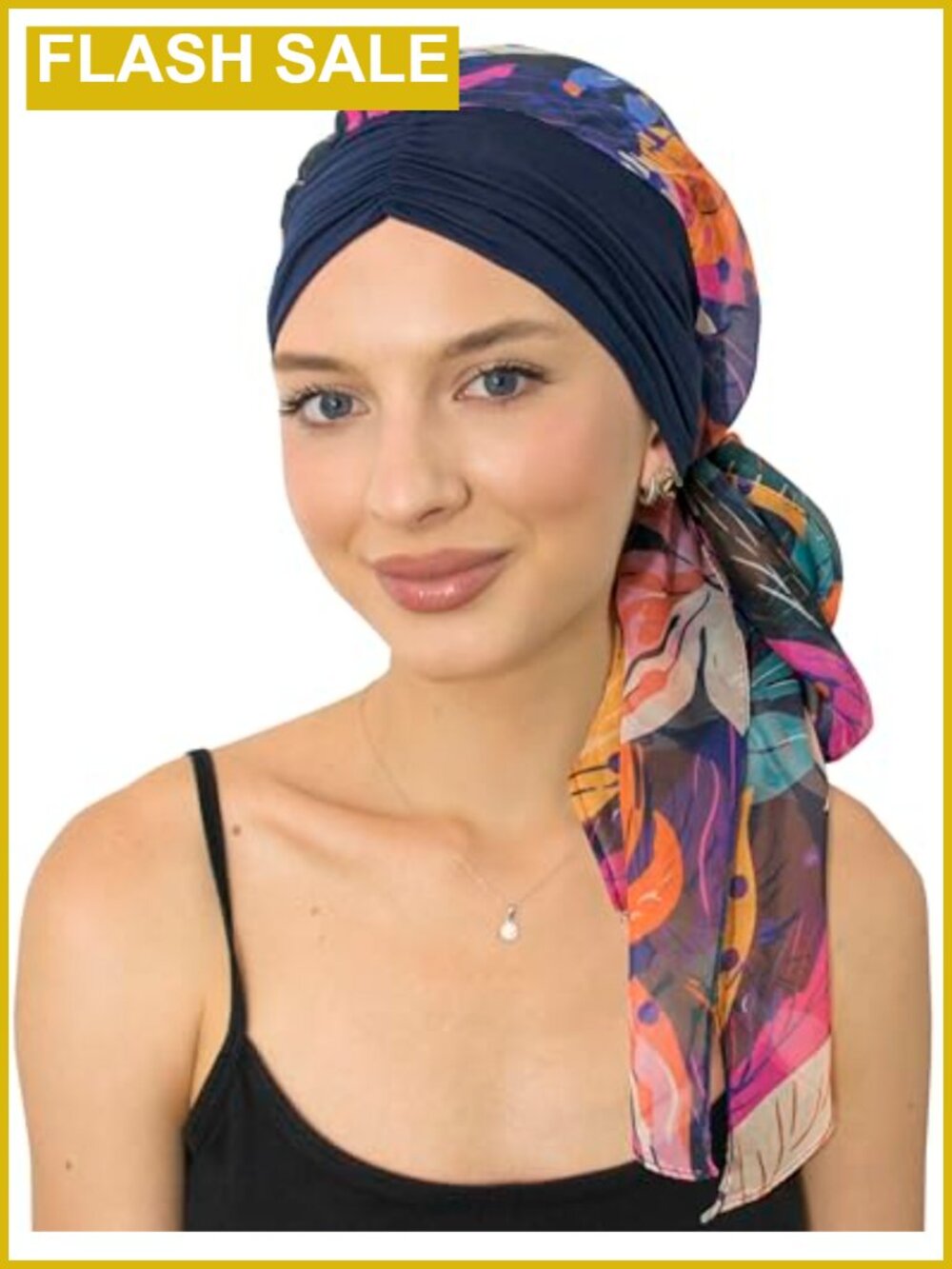 Bamboo Viscose Chiffon Chemo Headwrap Turban Head Covering for Women